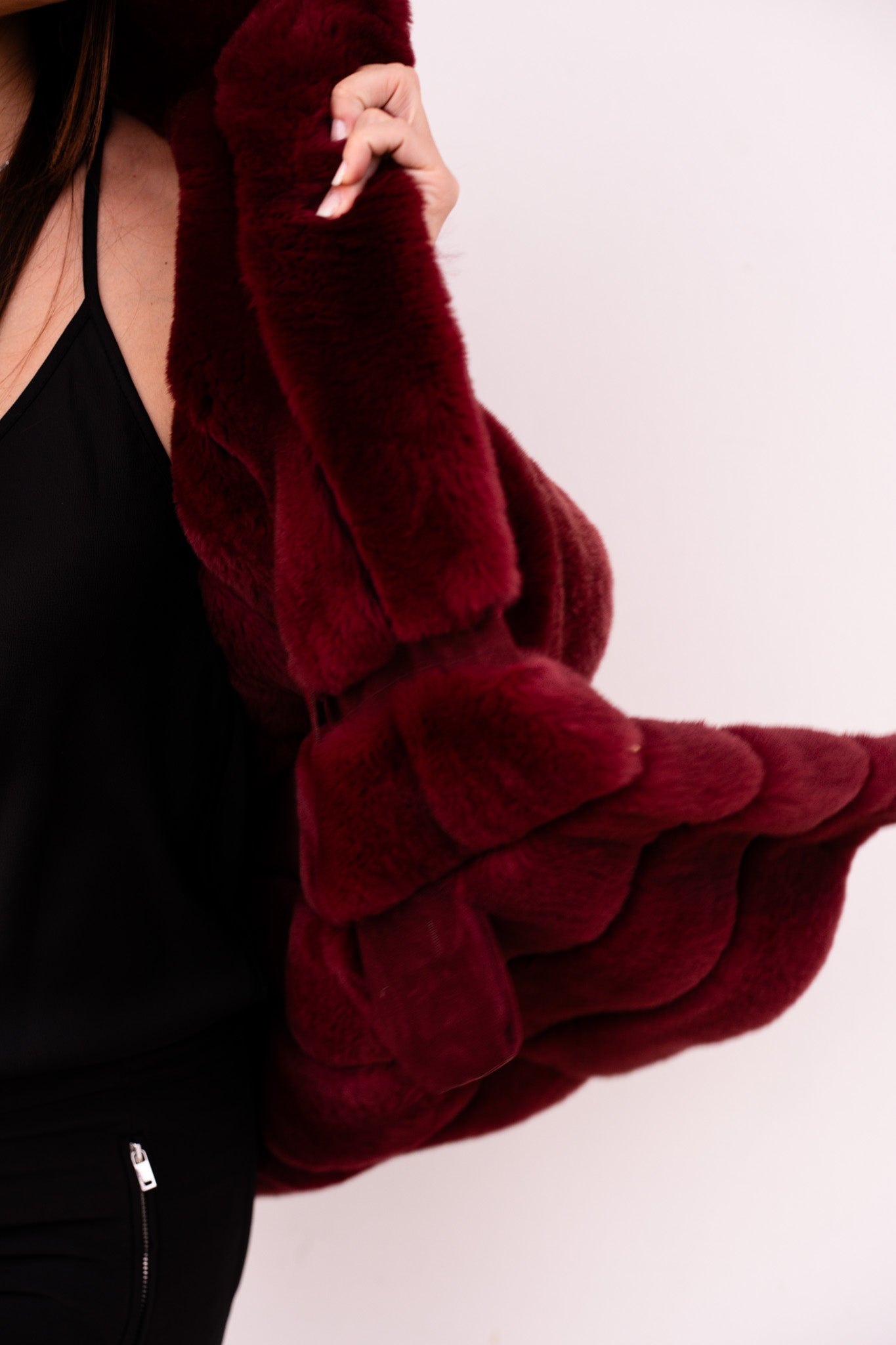 Pelliccia di Rex Bordeaux Reversibile