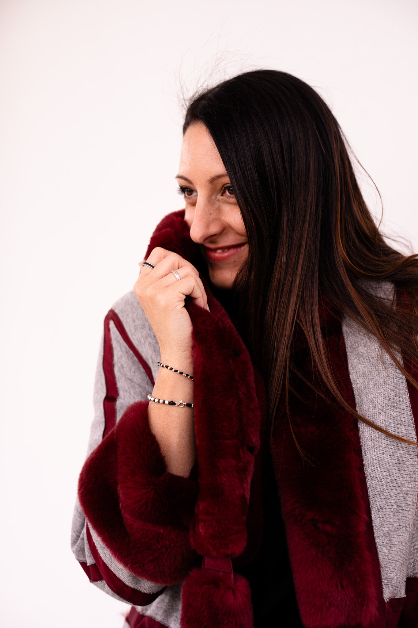 Pelliccia di Rex Bordeaux Reversibile