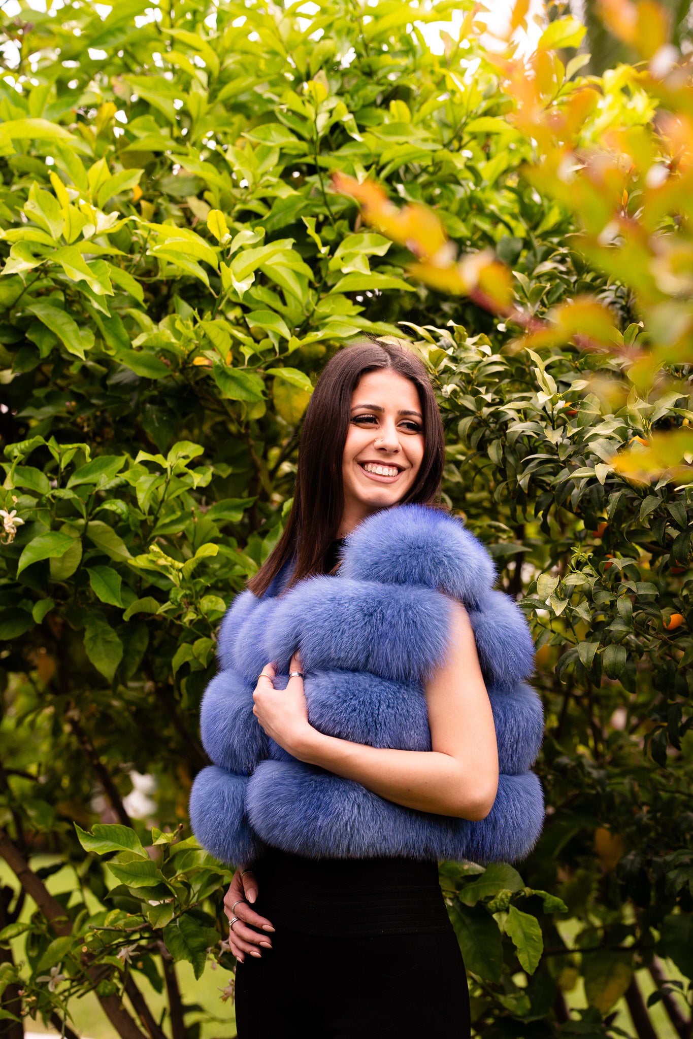 Gilet corto volpe azzurra - Pellicceria Stephanie