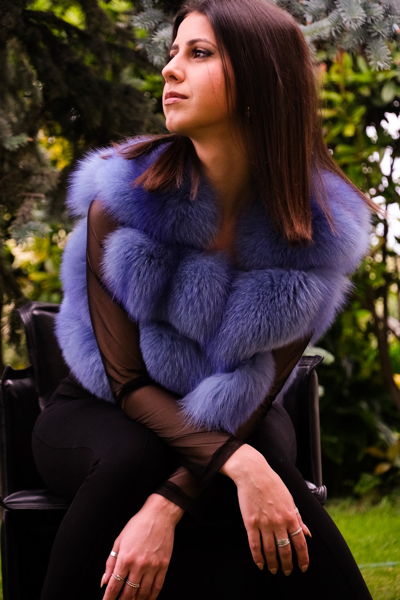 Gilet corto volpe azzurra - Pellicceria Stephanie