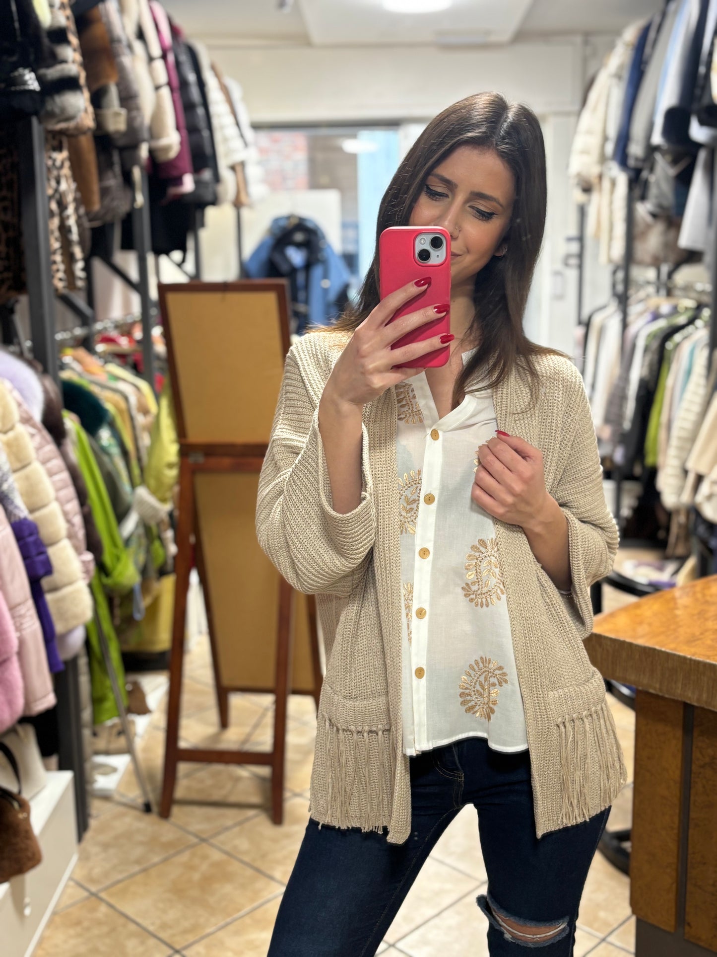 Cardigan di Cotone - Pellicceria Stephanie