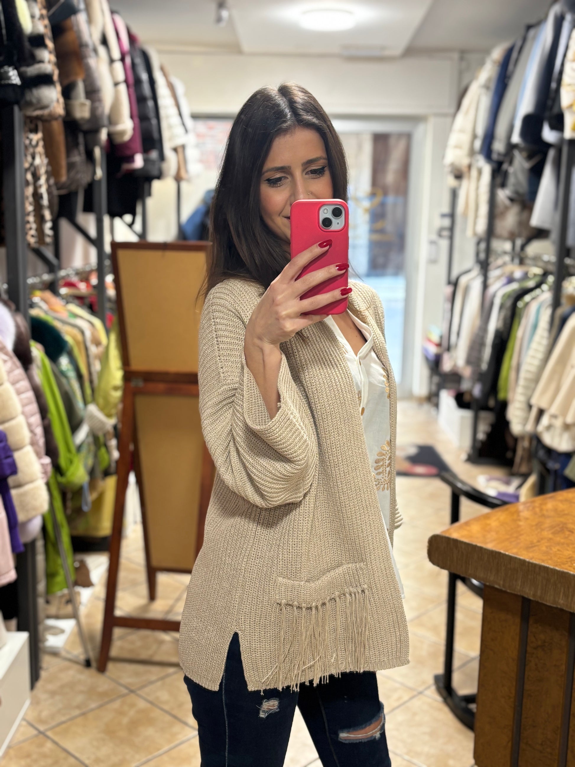 Cardigan di Cotone - Pellicceria Stephanie